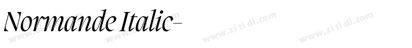 Normande Italic字体转换